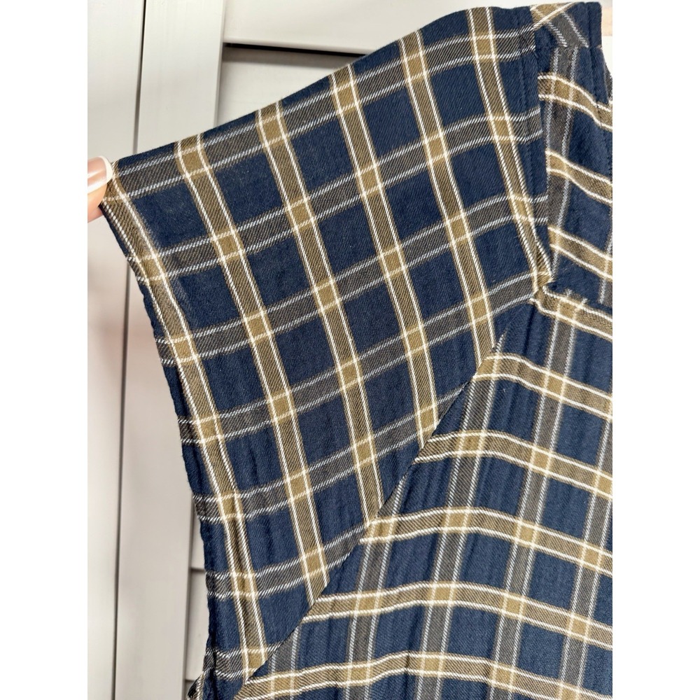 Natural Life Berkley Boho Plaid Cotton Tiered Ruffle Maxi Dress Women's Size XL - Picture 9 of 11